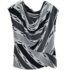 Roz & Ali Top Plus Size 1X Baddie Animal Print Zebra Vibes